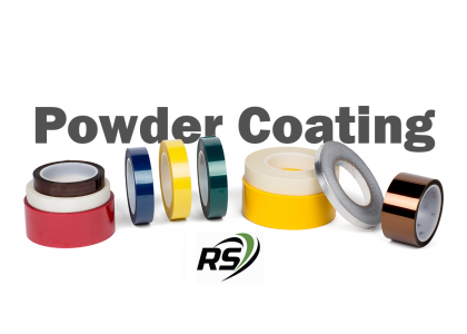 What temperature range can powder coating tape withstand?